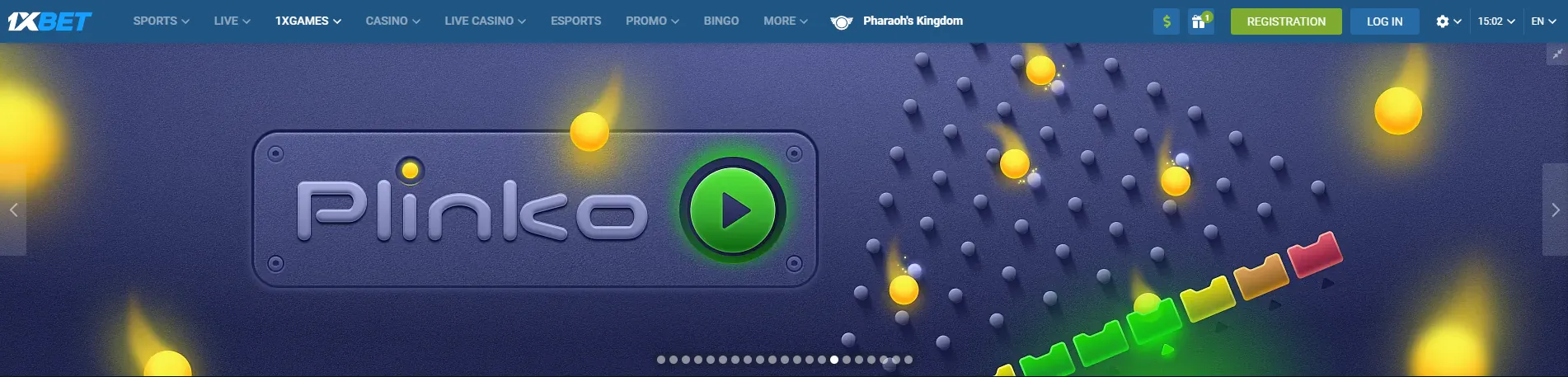1xBet Plinko