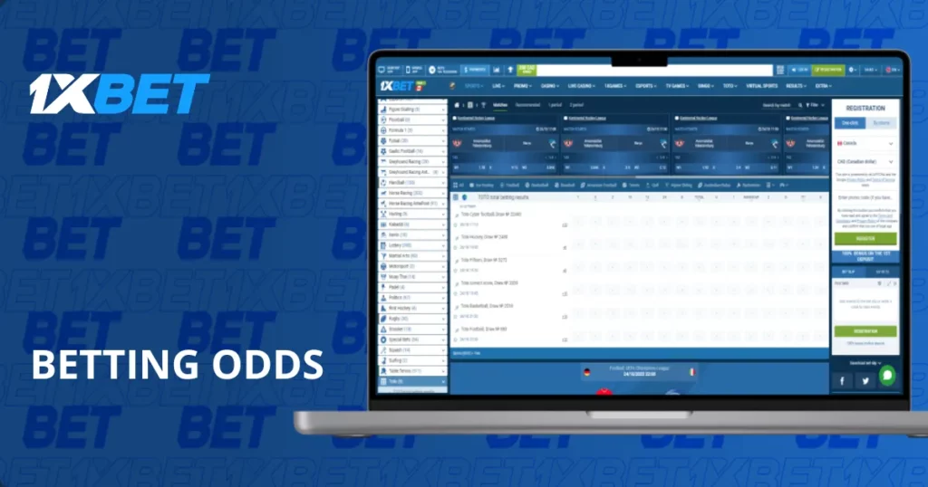 Kadar pertaruhan di 1xBet Malaysia