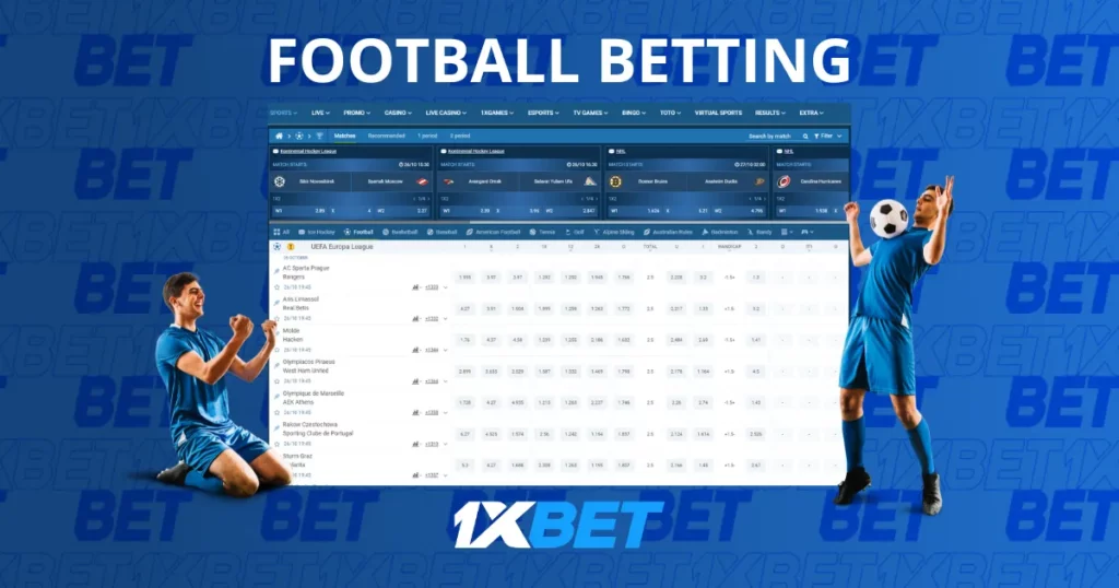 Pertaruhan bola sepak di 1xBet
