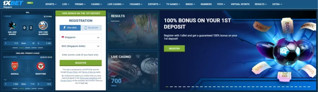 Sepanduk pendaftaran 1xBet Malaysia